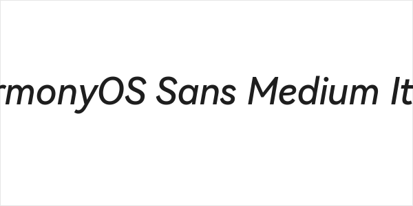 HarmonyOS Sans Medium Italic Logo