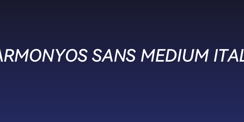 HarmonyOS Sans Medium Italic Social Header