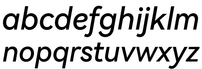 HarmonyOS Sans Medium Italic Font LOWERCASE