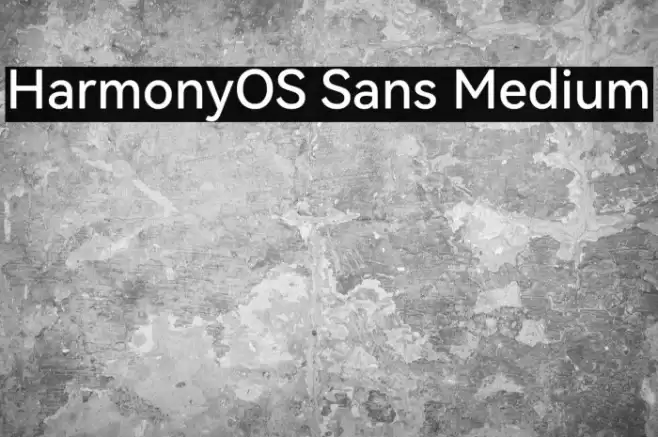 HarmonyOS Sans Medium خط examples