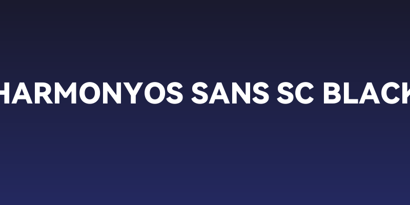 HarmonyOS Sans SC Black Social Header