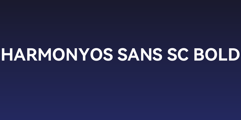 HarmonyOS Sans SC Bold Social Header