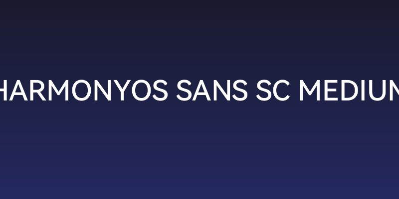 HarmonyOS Sans SC Medium Social Header