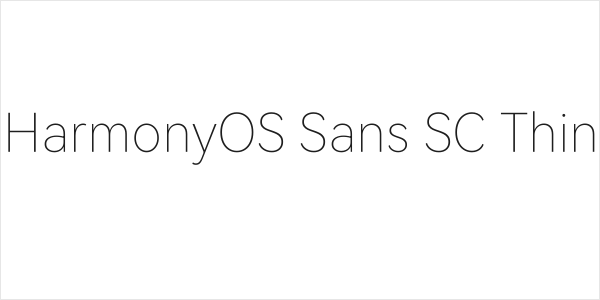 HarmonyOS Sans SC Thin Logo