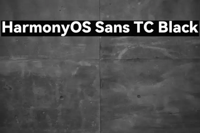 HarmonyOS Sans TC Black Fuentes examples