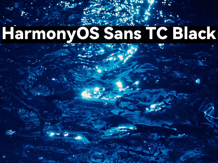 HarmonyOS Sans TC Black Example 2