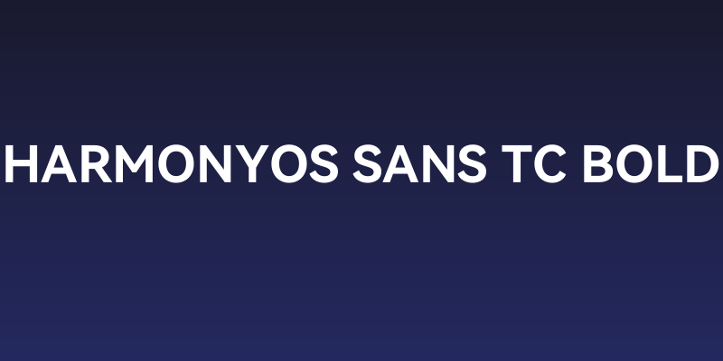 HarmonyOS Sans TC Bold Social Header