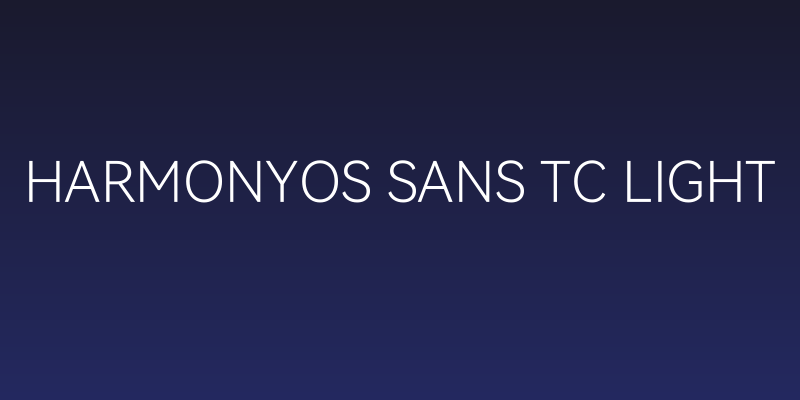 HarmonyOS Sans TC Light Social Header