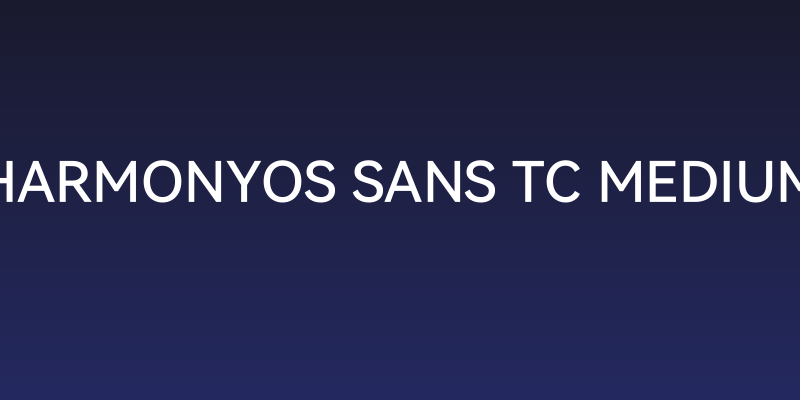 HarmonyOS Sans TC Medium Social Header