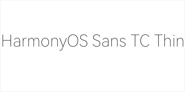 HarmonyOS Sans TC Thin Logo