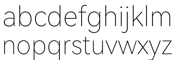 HarmonyOS Sans TC Thin Font LOWERCASE