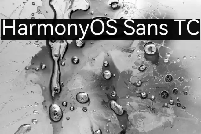 HarmonyOS Sans TC Fuentes examples