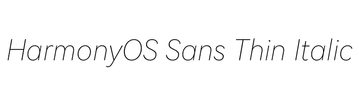 HarmonyOS Sans Thin Italic  font caratteri gratis