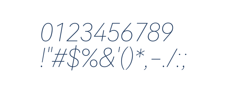 HarmonyOS Sans Thin Italic Other Characters