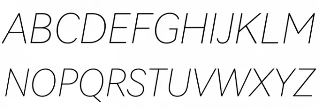 HarmonyOS Sans Thin Italic Schriftart Groß