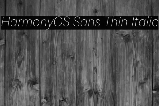 HarmonyOS Sans Thin Italic Font examples