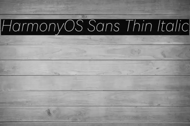 HarmonyOS Sans Thin Italic Font examples