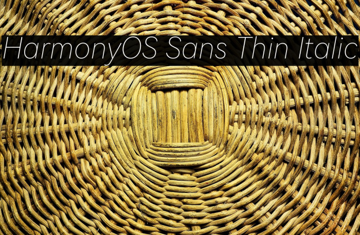 HarmonyOS Sans Thin Italic Example 3