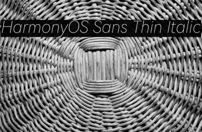 HarmonyOS Sans Thin Italic Font examples