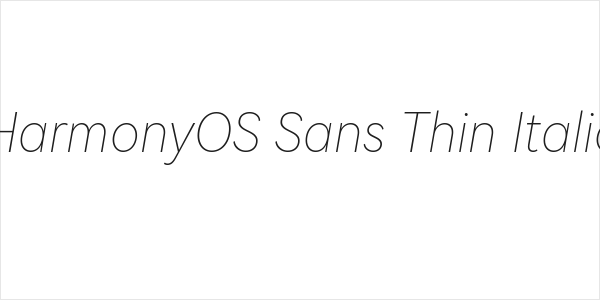 HarmonyOS Sans Thin Italic Logo