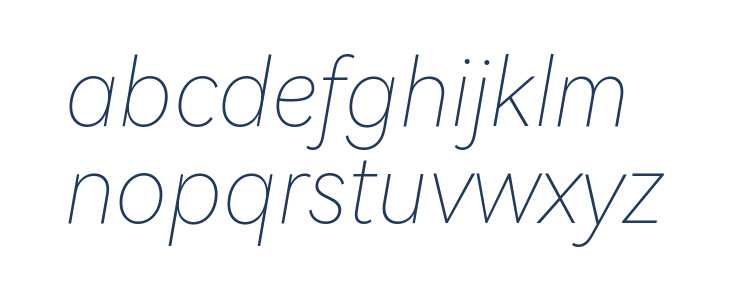HarmonyOS Sans Thin Italic Lowercase