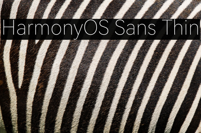 HarmonyOS Sans Thin Example 1