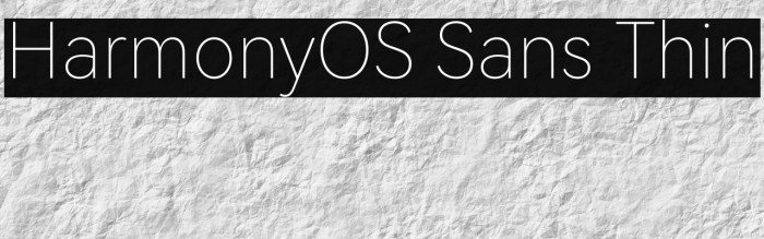 HarmonyOS Sans Thin Example 2