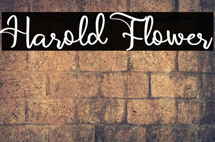 Harold Flower Font examples
