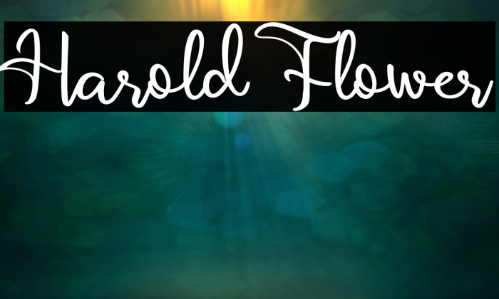 Harold Flower Font examples