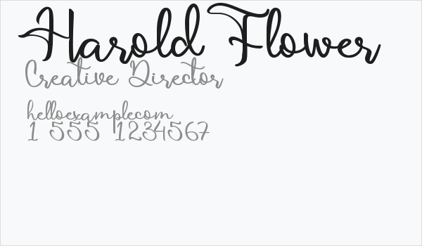 Harold Flower Business Card