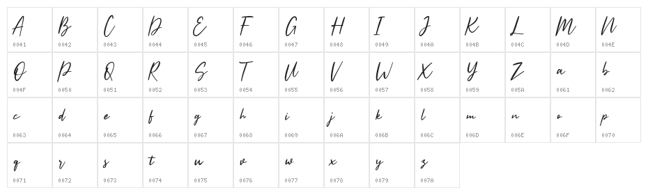 Harollds Free Regular Character Map