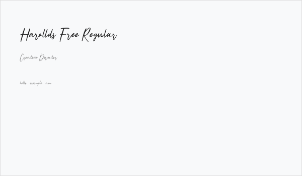 Harollds Free Regular Business Card