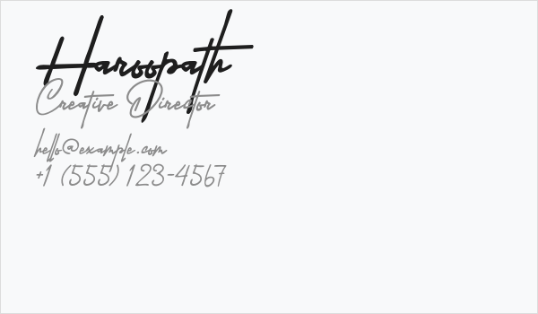 Haroopath Business Card