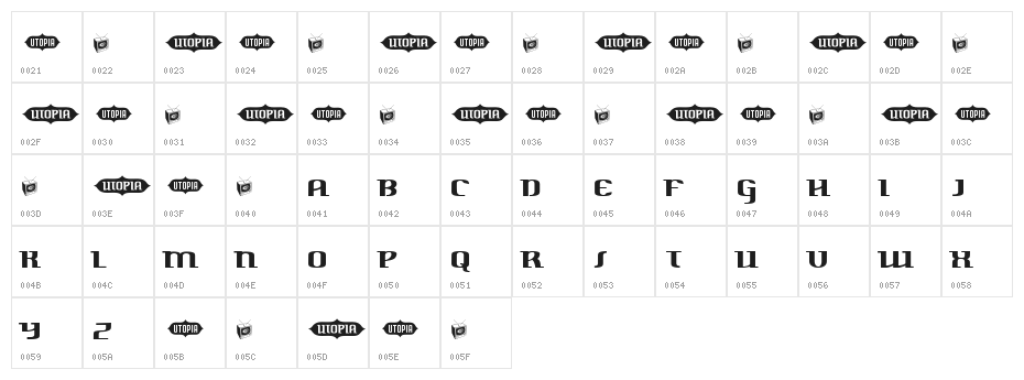 Harper Free Version Character Map