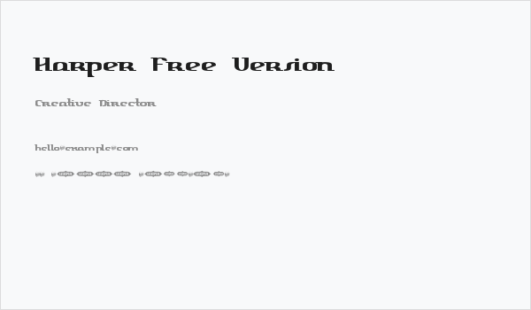 Harper Free Version Business Card