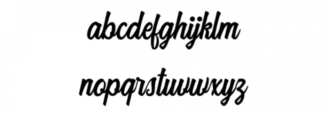 HarpertScript फ़ॉन्ट लोअरकेस