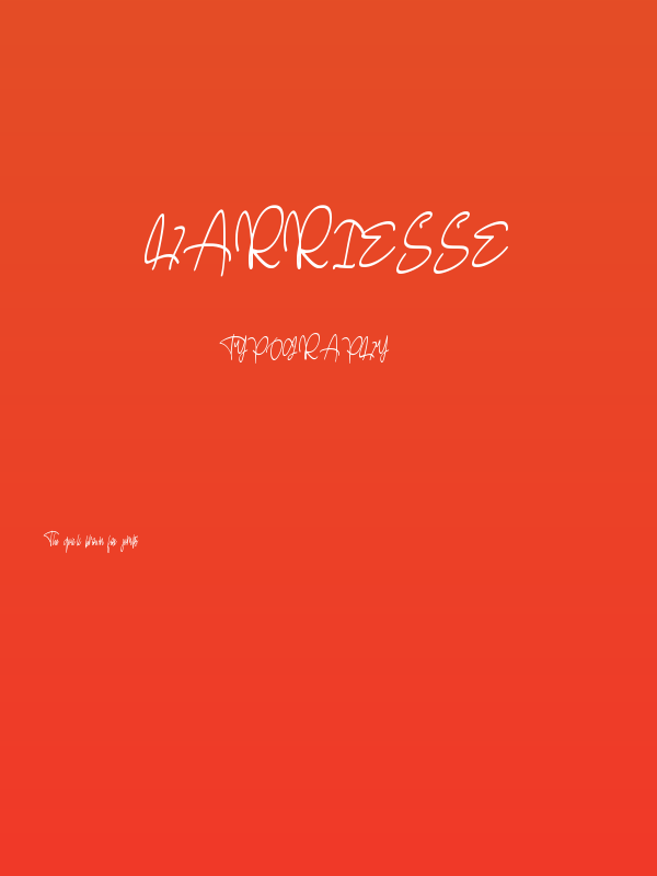 Harriesse Poster