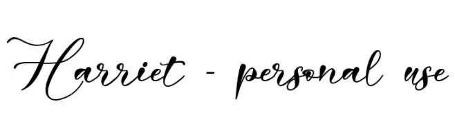 Harriet - personal use  Frei Schriftart Herunterladen