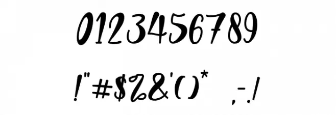 Harriet - personal use Font OTHER CHARS