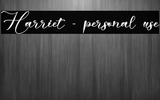 Harriet - personal use Font examples