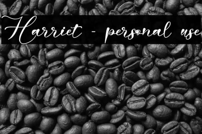 Harriet - personal use Font examples