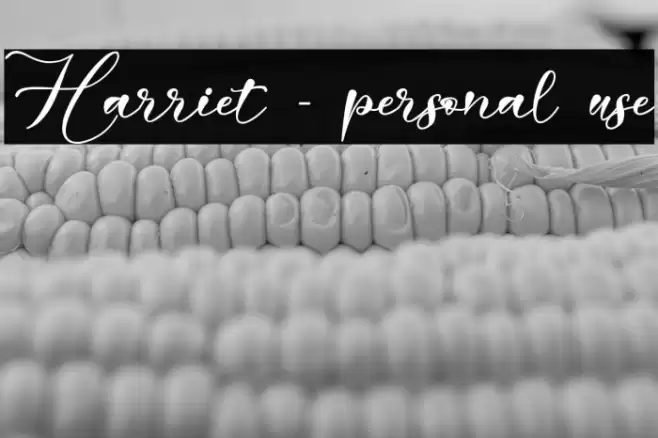 Harriet - personal use Font examples