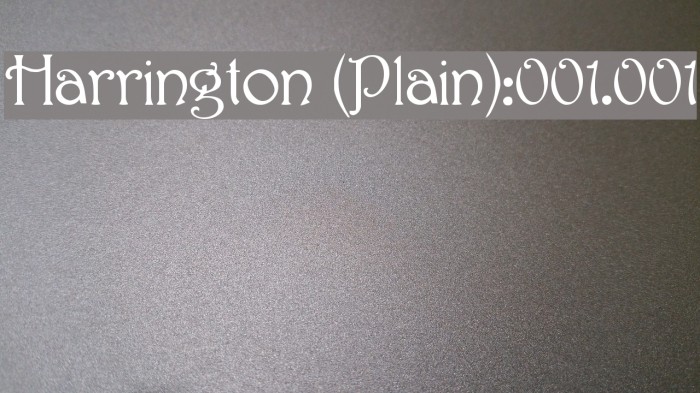 Harrington [Plain]:001.001 Example 1