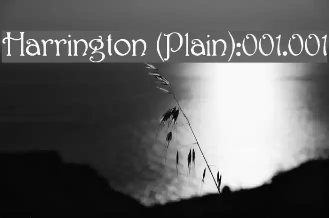 Harrington [Plain]:001.001 Font examples
