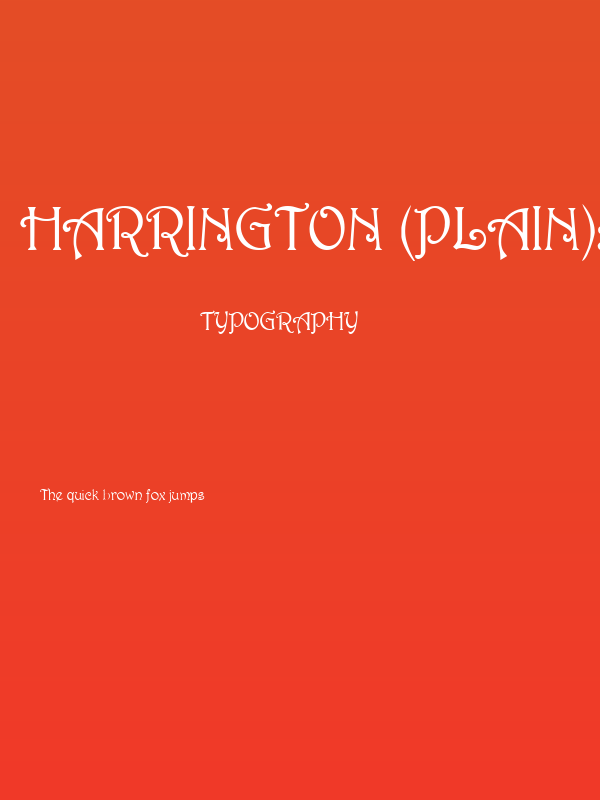 Harrington [Plain]:001.001 Poster