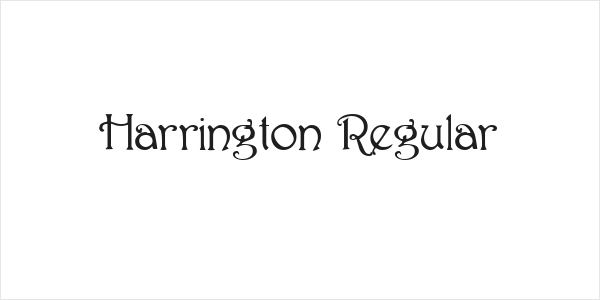 Harrington Regular Logo