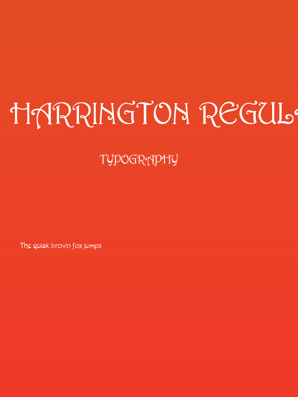 Harrington Regular Poster