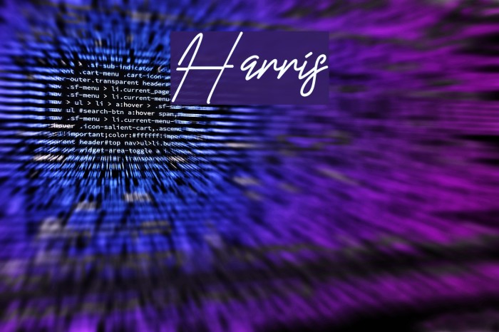 Harris Font examples