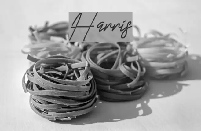 Harris Font examples