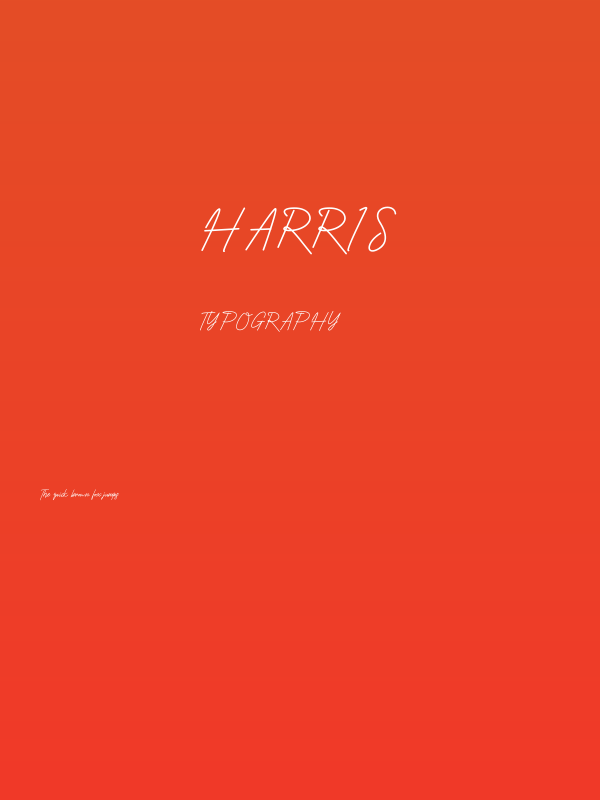 Harris Poster